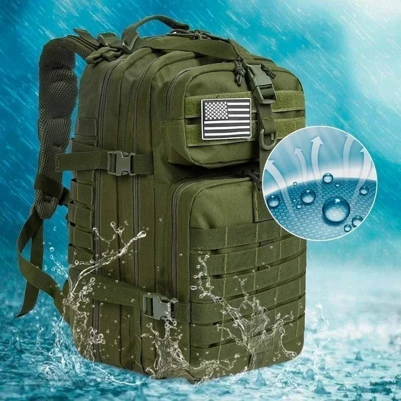 Waterproof Nylon Tactical Backpack for Hiking, Camping, Fishing & Outdoor Adventures"