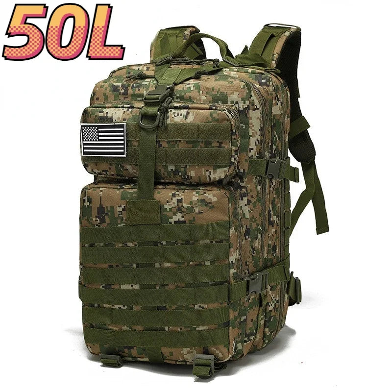 Waterproof Nylon Tactical Backpack for Hiking, Camping, Fishing & Outdoor Adventures"