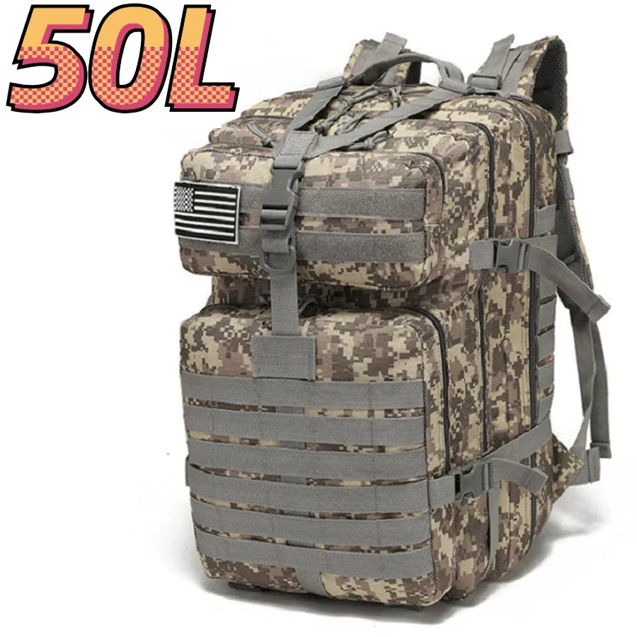 Waterproof Nylon Tactical Backpack for Hiking, Camping, Fishing & Outdoor Adventures"