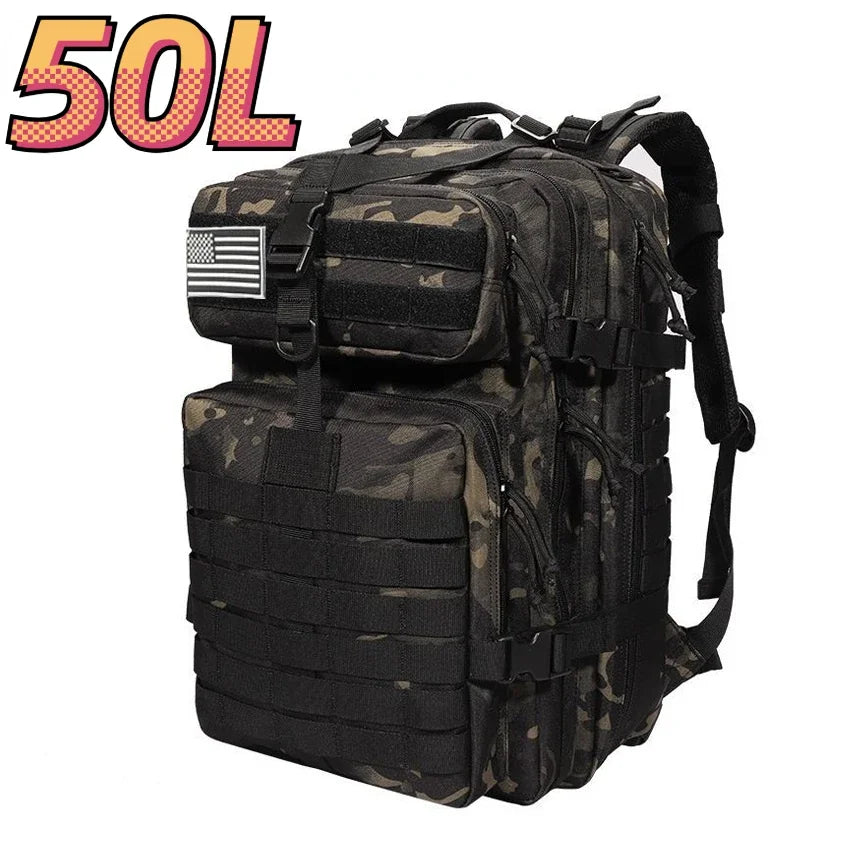 Waterproof Nylon Tactical Backpack for Hiking, Camping, Fishing & Outdoor Adventures"